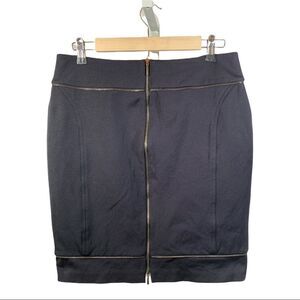 HELIOS & LUNA Women’s Exposed Zip Detail Pencil Skirt Black Size 8